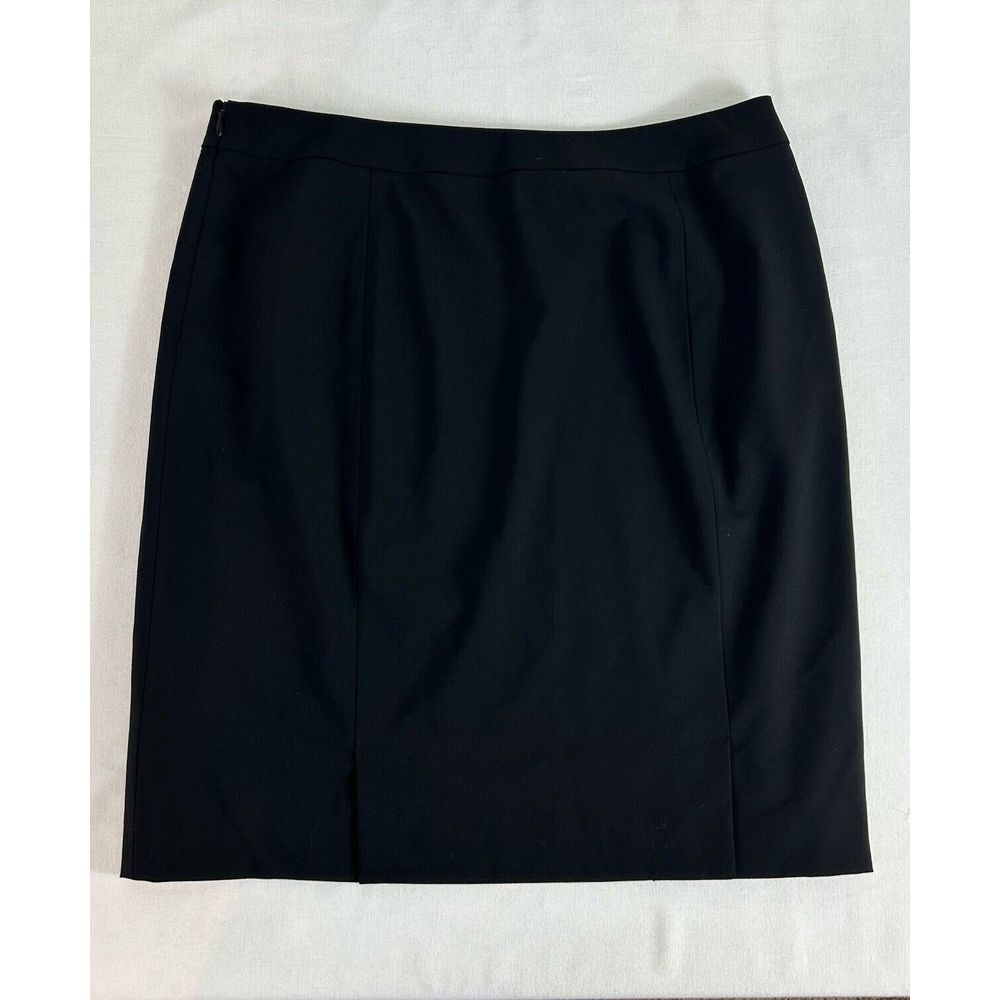LAFAYETTE 148 New York $298 Black‎ Virgin Wool Classic Pencil Skirt Size 12 EUC - Picture 12 of 12
